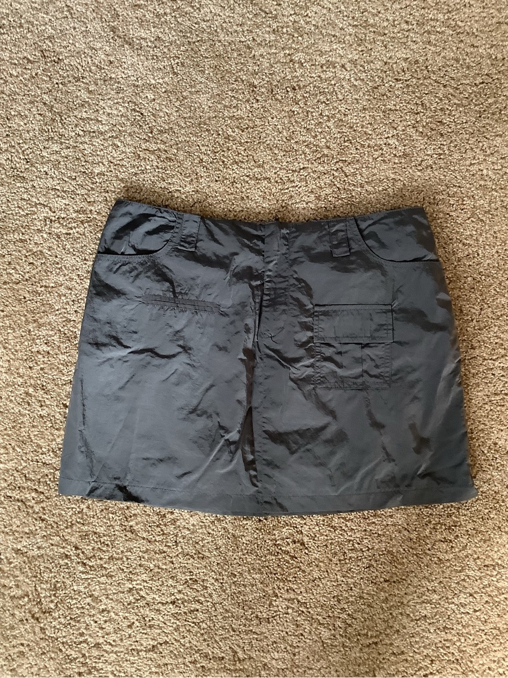 Princess Polly Black Cargo Mini Skort with Patch Pockets